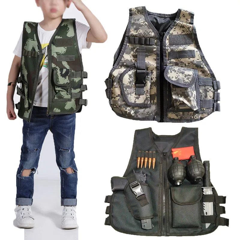 Outdoor Hunting Games For Kids - Chaleco táctico para niños y niñas,