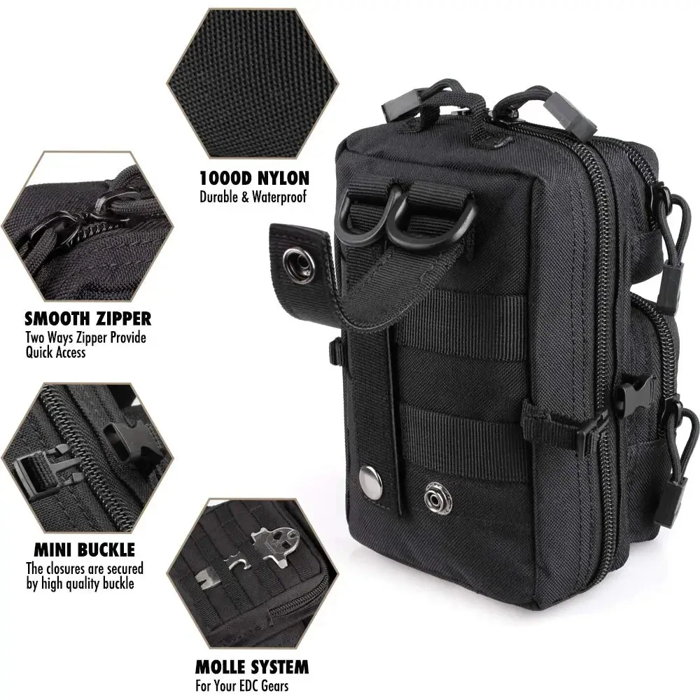 Outdoor Hunting Gear Storage - Bolsa utilitaria pequeña con sistema Molle,