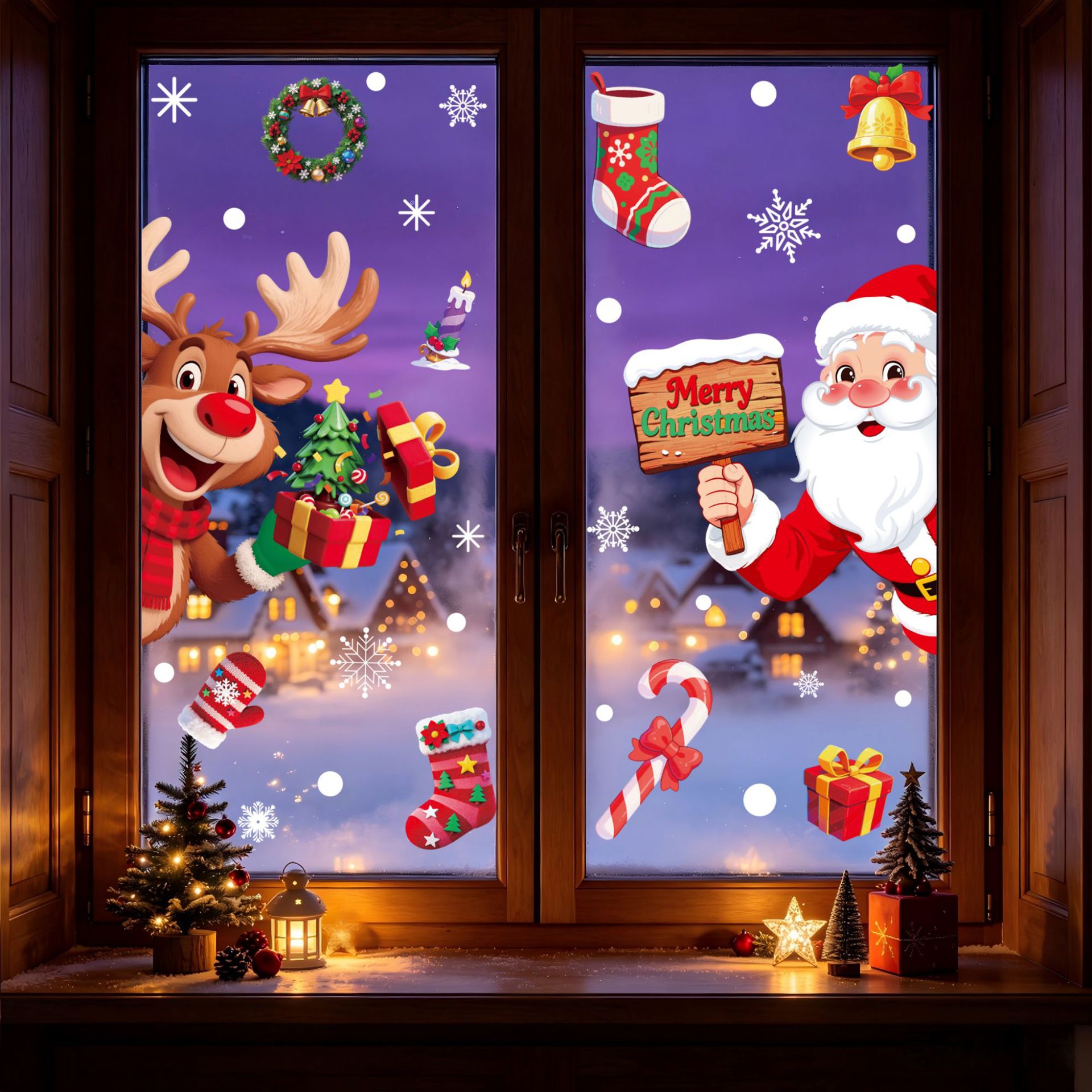 Adhesivos Estáticos Navideños  - Elk Bugle Call reseña y precio
