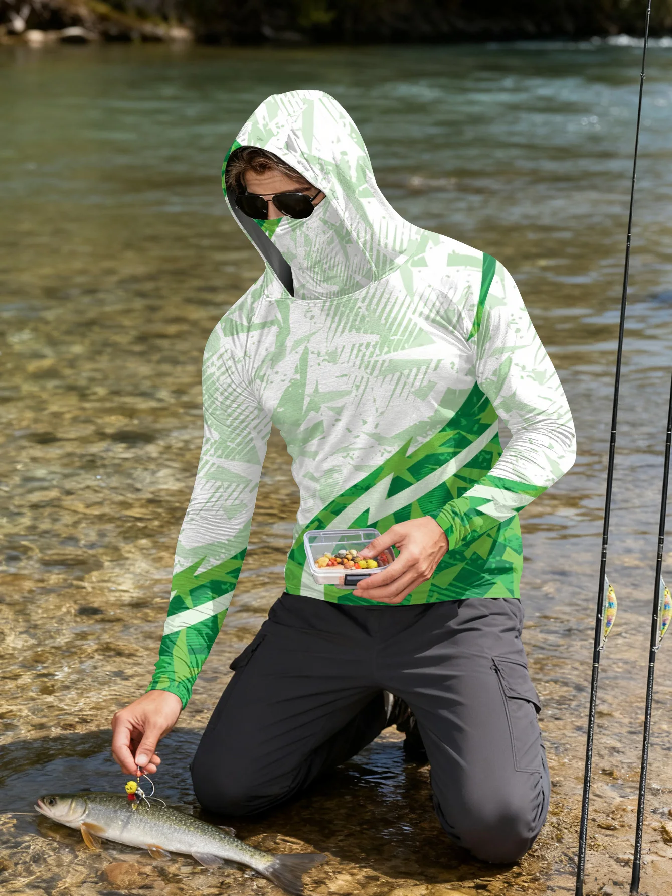 Camisa de pesca para hombre co - Outdoor Hunting Prints reseña y precio