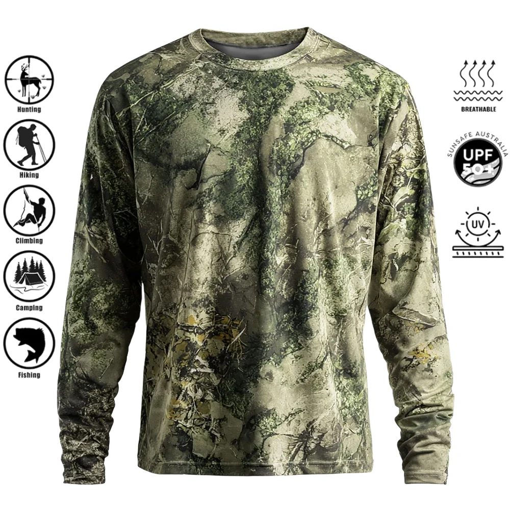 Camiseta de manga larga para h - Outdoor Hunting Prints reseña y precio
